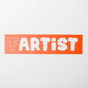 "Fartist" Orange Bumper Sticker
