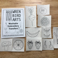Load image into Gallery viewer, Fruits and Vegetables Embroidery Transfers
