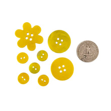 Load image into Gallery viewer, Big Recycled Plastic Buttons - Yellow
