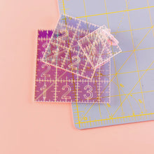 Load image into Gallery viewer, Mini Squares Set - Iridescent Quilting Rulers
