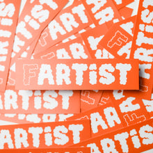 Load image into Gallery viewer, &quot;Fartist&quot; Orange Bumper Sticker
