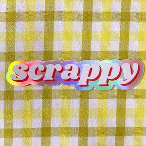 Scrappy Holographic Sewing and Quilting Vinyl Sticker