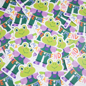 Make + Mend Frog Sticker