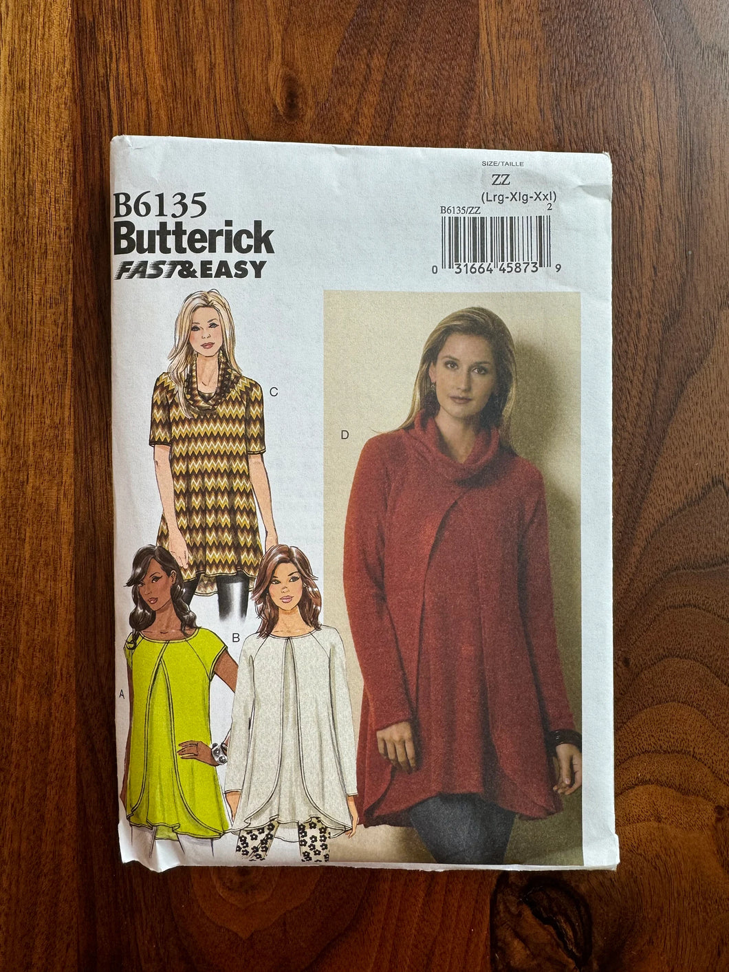 Butterick B6135 Lg/XL Sewing Pattern