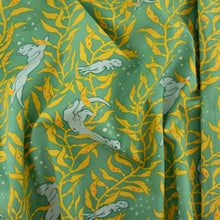 Load image into Gallery viewer, Otters Mid Blue Organic Poplin
