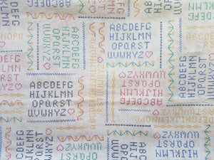 Country Quilt Kitsch Alphabet Set of 2 Odd Cuts