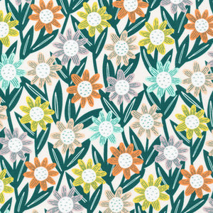 Colorful Blooms Organic Quilter's Weight Cotton