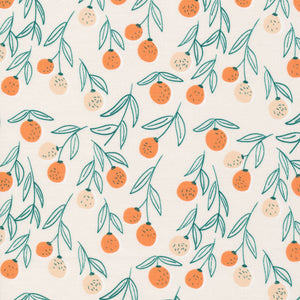 Citrus Fruits Fat Quarter Organic Quilter's Weight Cotton