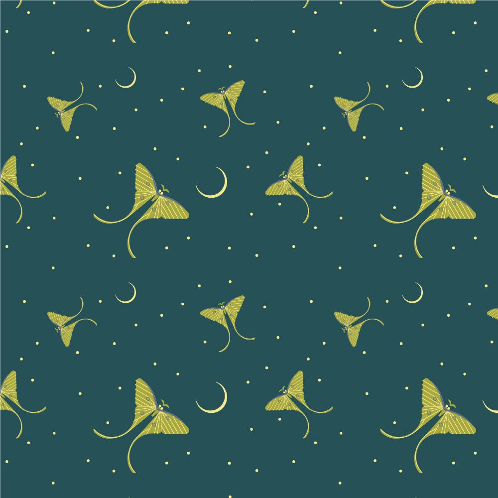 Organic Moth Flight Cotton Poplin 1/2 Yard