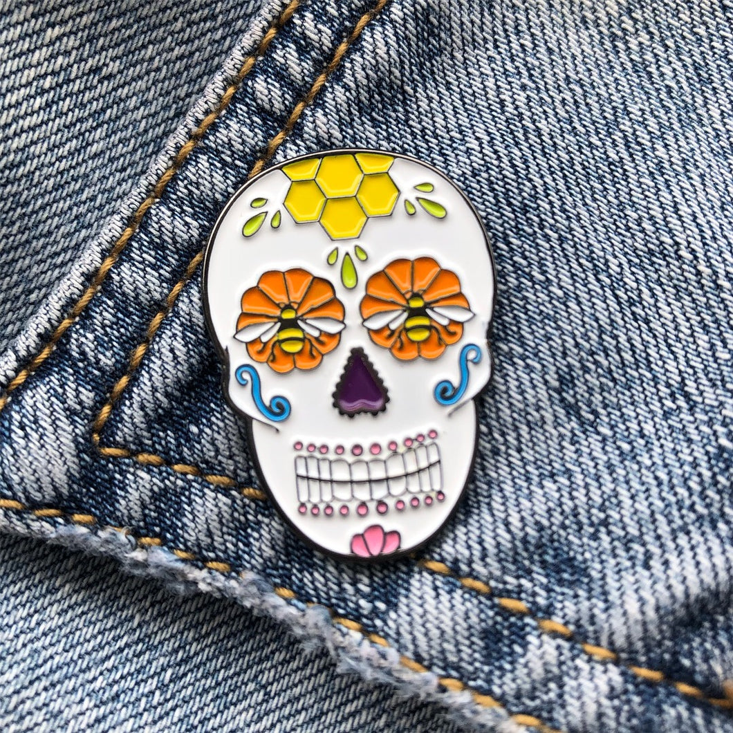 Sugar Skull Enamel Pin