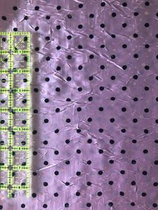 Pink Polka Dot Polyester Fabric 1 Yard