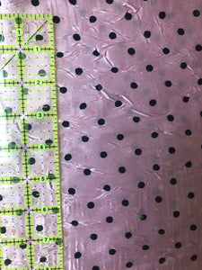 Pink Polka Dot Polyester Fabric 1 Yard