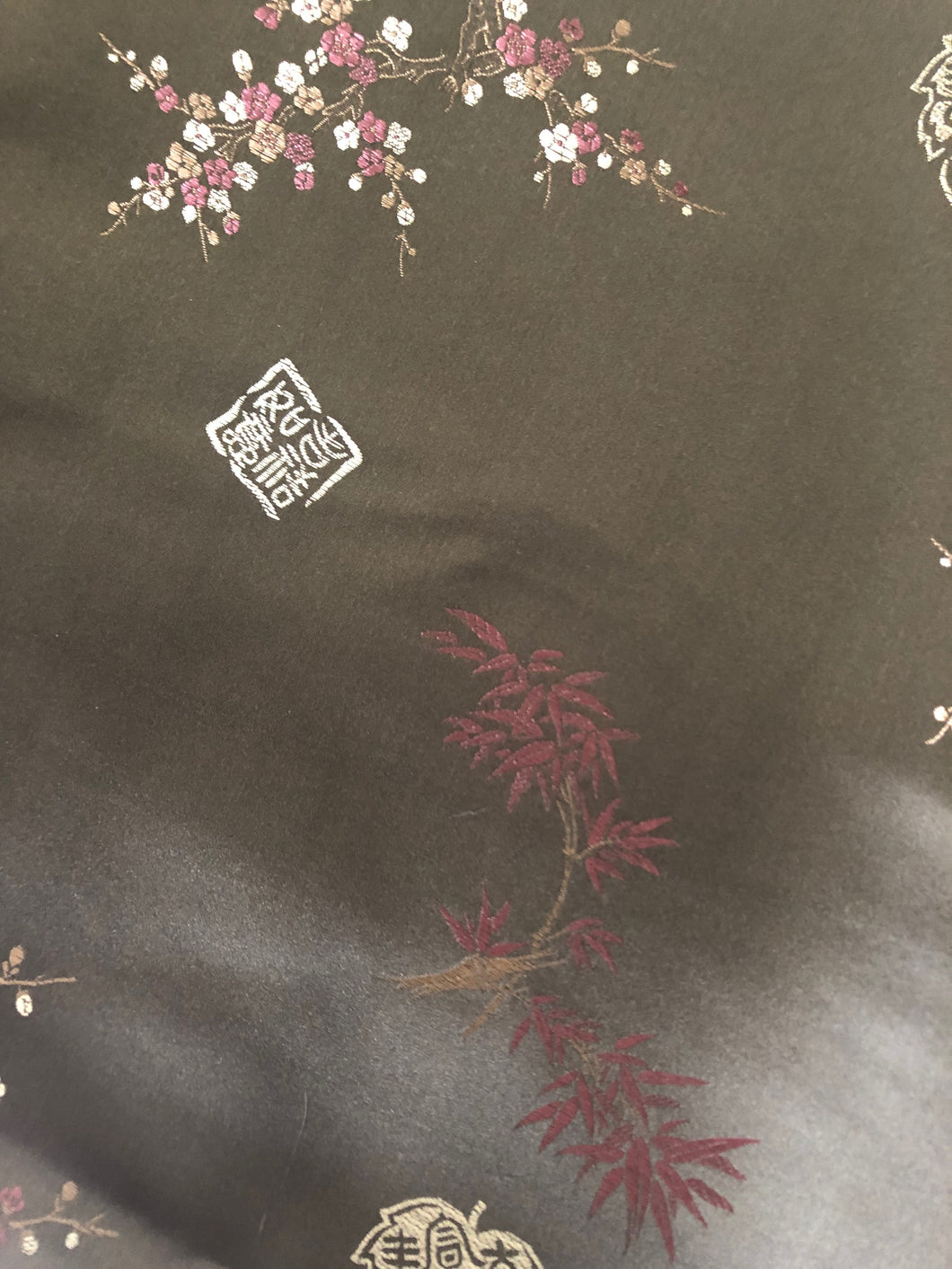 Earth Tone Silk-Like Fabric 1 Yard