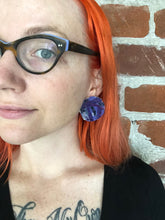 Load image into Gallery viewer, Pinky Circular Fabric Earrings
