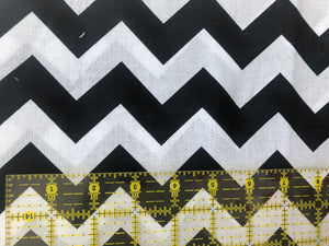 Black and White Chevron Cotton