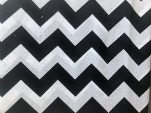 Black and White Chevron Cotton