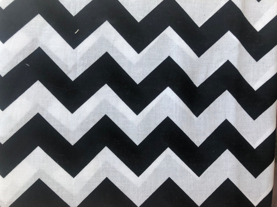 Black and White Chevron Cotton