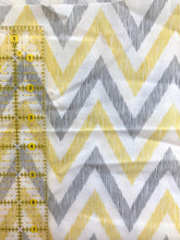 Load image into Gallery viewer, Yellow &amp; Grey Chevron Cotton 1 Yard
