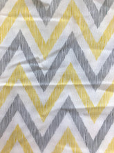 Load image into Gallery viewer, Yellow &amp; Grey Chevron Cotton 1 Yard
