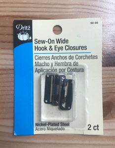 Sew On Hook & Eye Closure