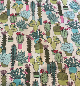 Potted Succulents 1 Yard Quilting Cotton