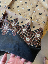 Load image into Gallery viewer, 1.5 Yards Brown Floral &amp; Geometric Cotton
