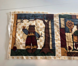 Bear Fabric Panel Odd Cut