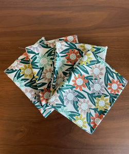 Colorful Blooms Fat Quarter Organic Quilter's Weight Cotton