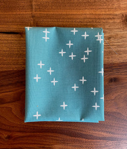 Wink Teal Fat Quarter Organic Cotton Poplin