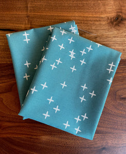 Wink Teal Fat Quarter Organic Cotton Poplin