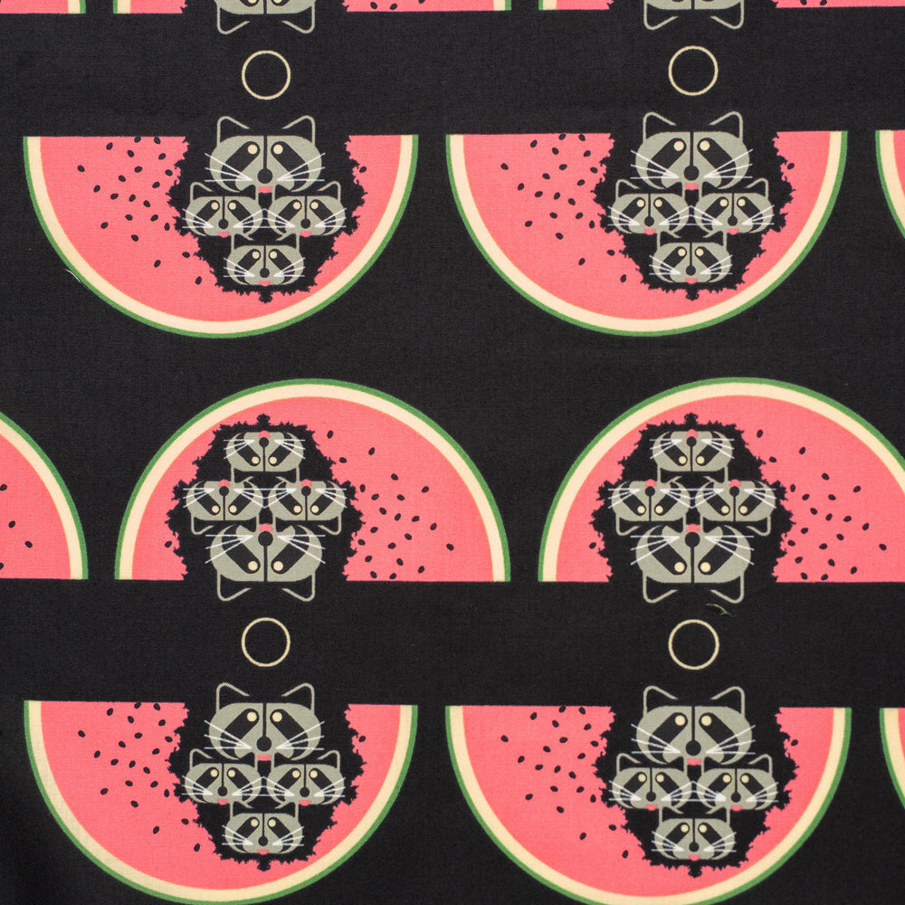 Organic Watermelon Moon Cotton Poplin