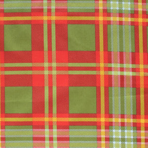 Fat Quarter Holiday Plaid Organic Cotton Poplin