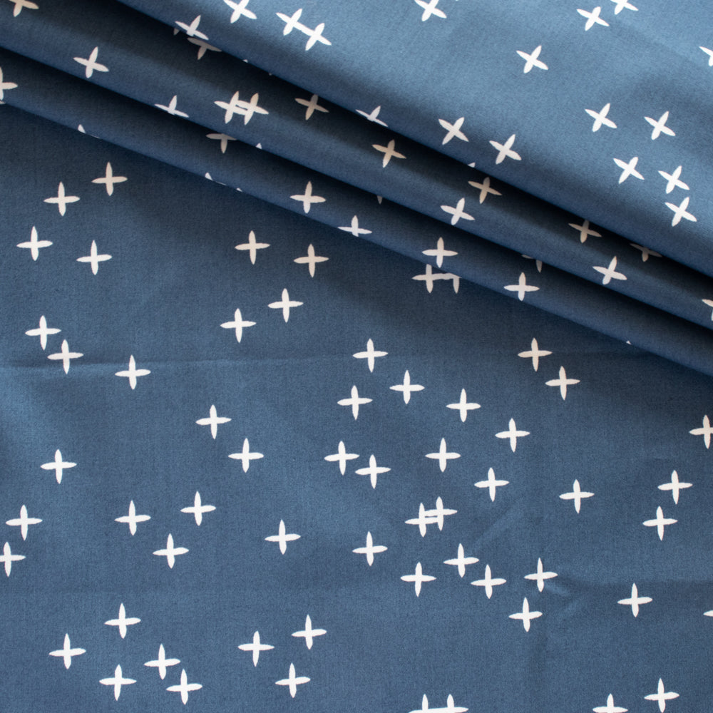 Wink Dark Denim Organic Cotton Poplin