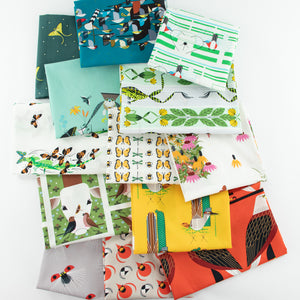 Fat Quarter Bundle Summer Vol. 2 Charley Harper Organic Cotton Poplin