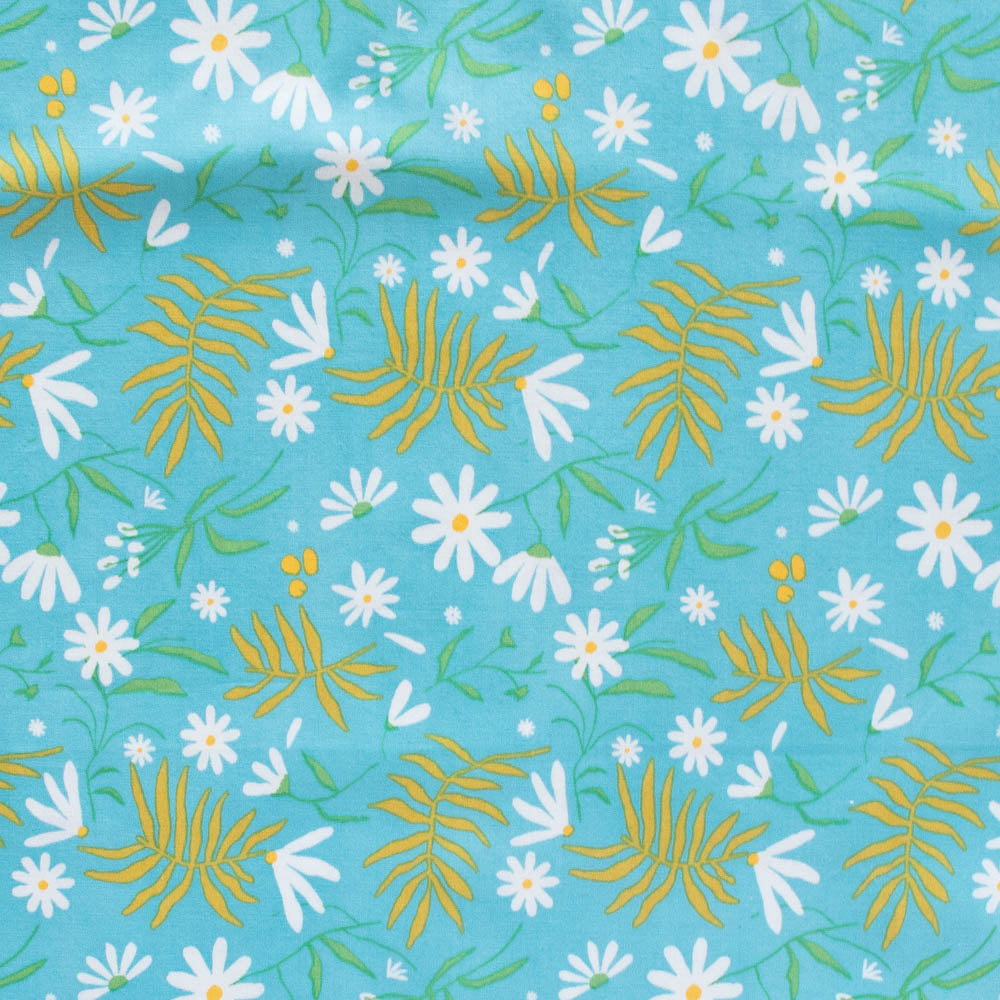 Fronds and Flowers Market Organic Poplin
