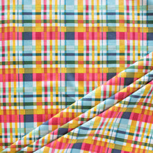 Load image into Gallery viewer, Fat Quarters Plaid Party Market Organic Poplin
