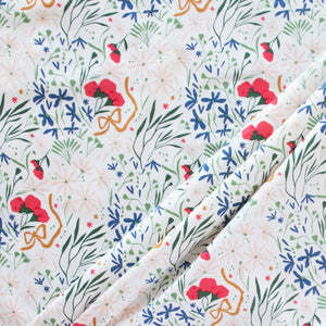 Fat Quarters Tossed Bouquet Meadow Organic Poplin