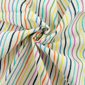 Yarn Stripe Bright Organic Poplin Fat Quarters