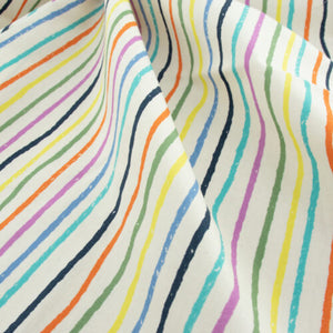 Yarn Stripe Bright Organic Poplin Fat Quarters