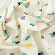 Load image into Gallery viewer, Squares and Dashes Bright Organic Poplin
