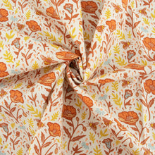 Load image into Gallery viewer, Poppies Cream Organic Poplin Fat Quarters
