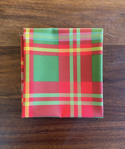 Fat Quarter Holiday Plaid Organic Cotton Poplin